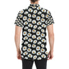 Daisy Print Pattern Men's Short Sleeve Button Up Shirt