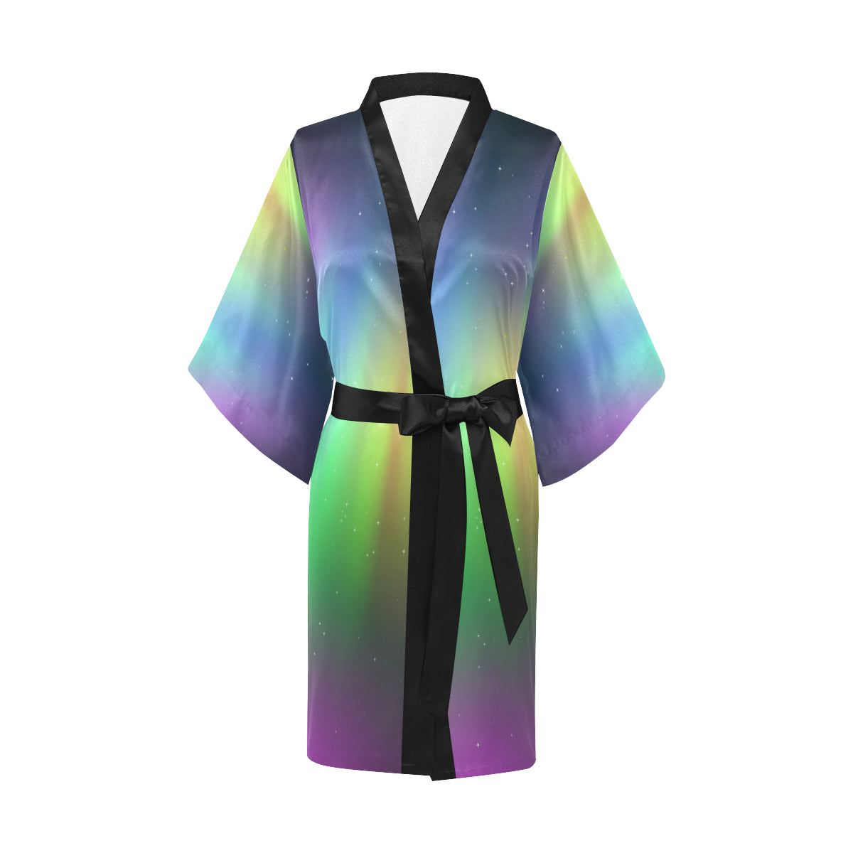 Aurora Borealis Pattern Print Design 03 Women's Short Kimono
