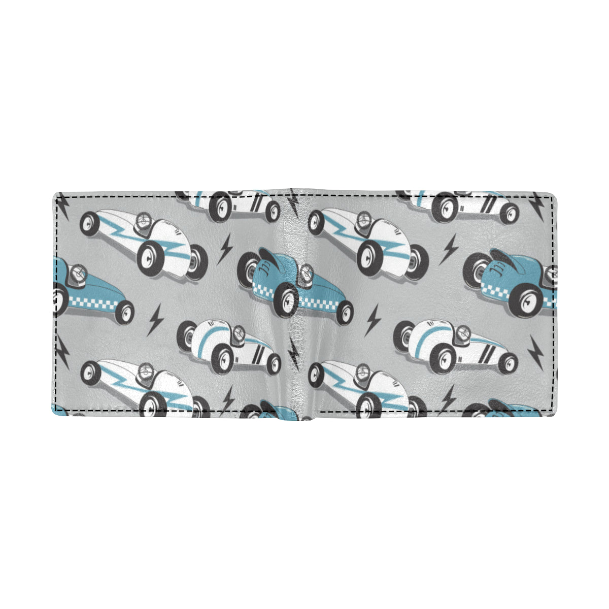 Racing Vintage Pattern Print Design A02 Men's ID Card Wallet