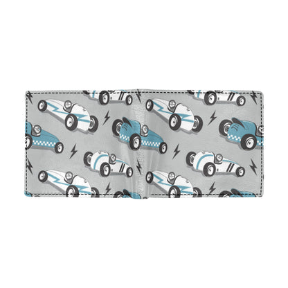 Racing Vintage Pattern Print Design A02 Men's ID Card Wallet