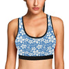 Hibiscus Pattern Print Design HB09 Sports Bra