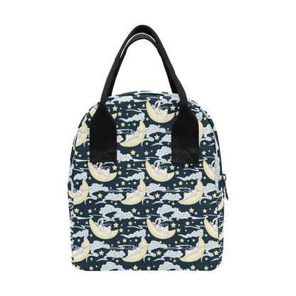 Rabbit Sleeping Pattern Print Design RB08 Insulated Lunch Bag