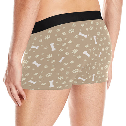 Dog Bone Paw Pattern Print Design 01 Men's Boxer Briefs