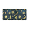 Gold Sun Moon Face Men's ID Card Wallet