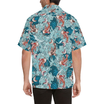 KOI Fish Pattern Print Design 05 Men's Hawaiian Shirt