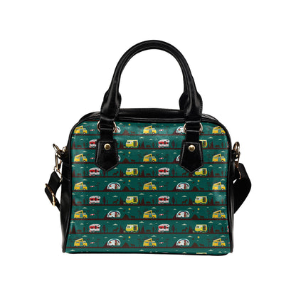 Camper Pattern Print Design 05 Shoulder Handbag
