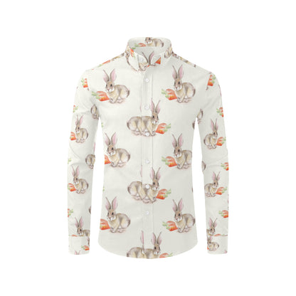 Rabbit Pattern Print Design 01 Men's Long Sleeve Shirt