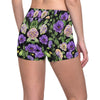 Lisianthus Pattern Print Design LT02 Yoga Shorts