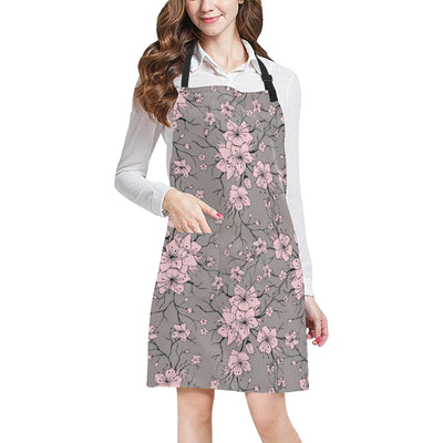 Cherry Blossom Pattern Print Design CB05 Apron with Pocket