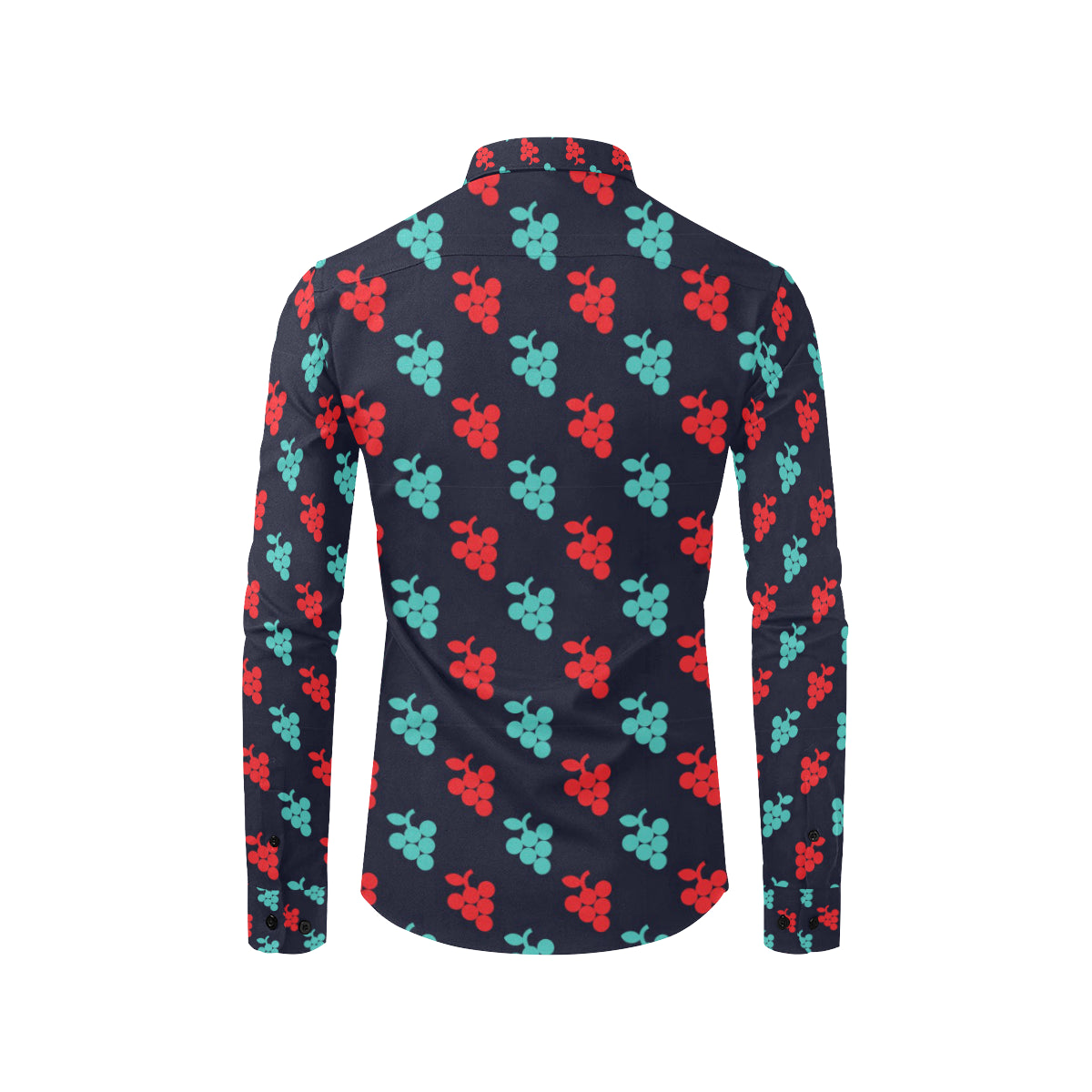 Grape Pattern Print Design GP07 Men's Long Sleeve Shirt