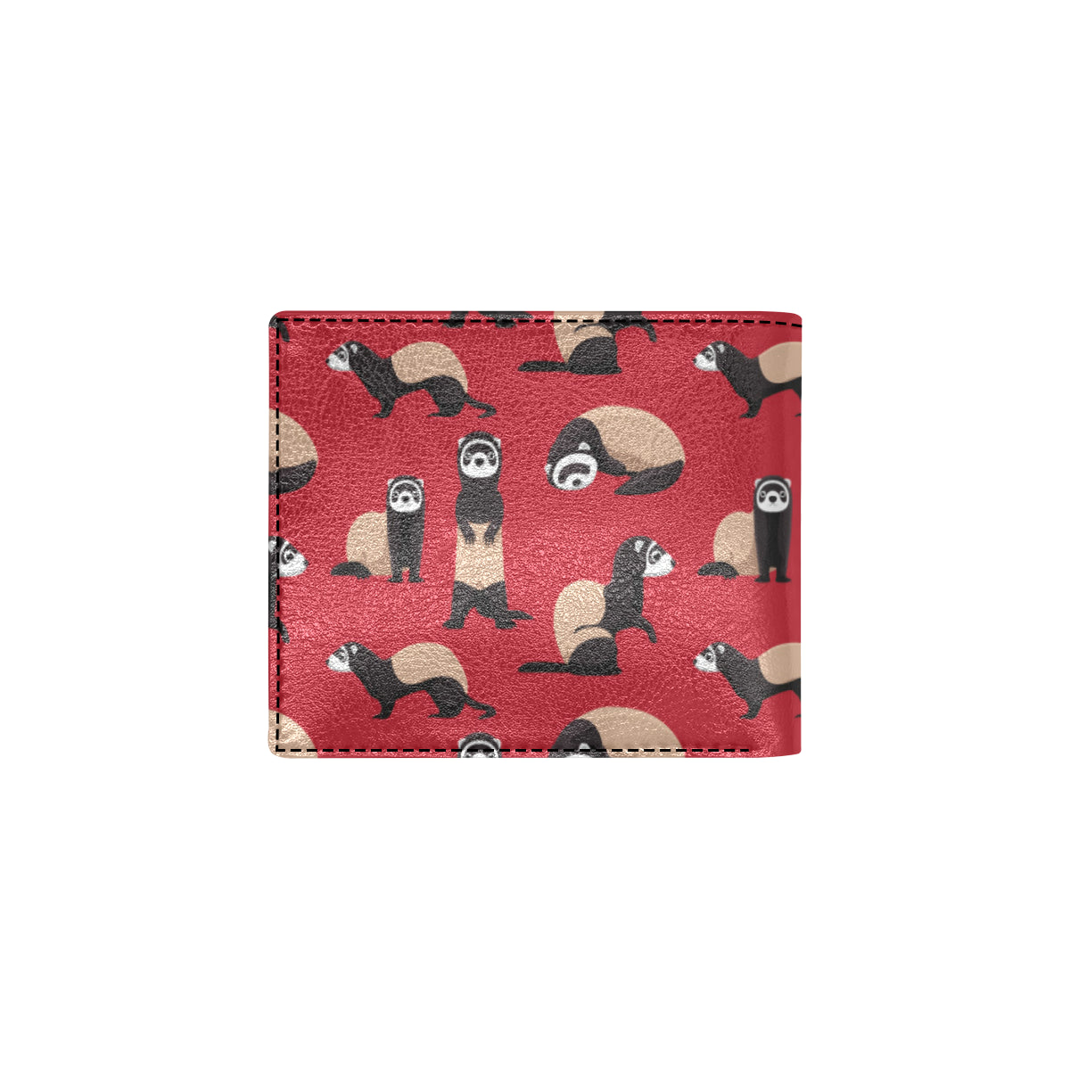 Ferret Pattern Print Design 02 Men's ID Card Wallet