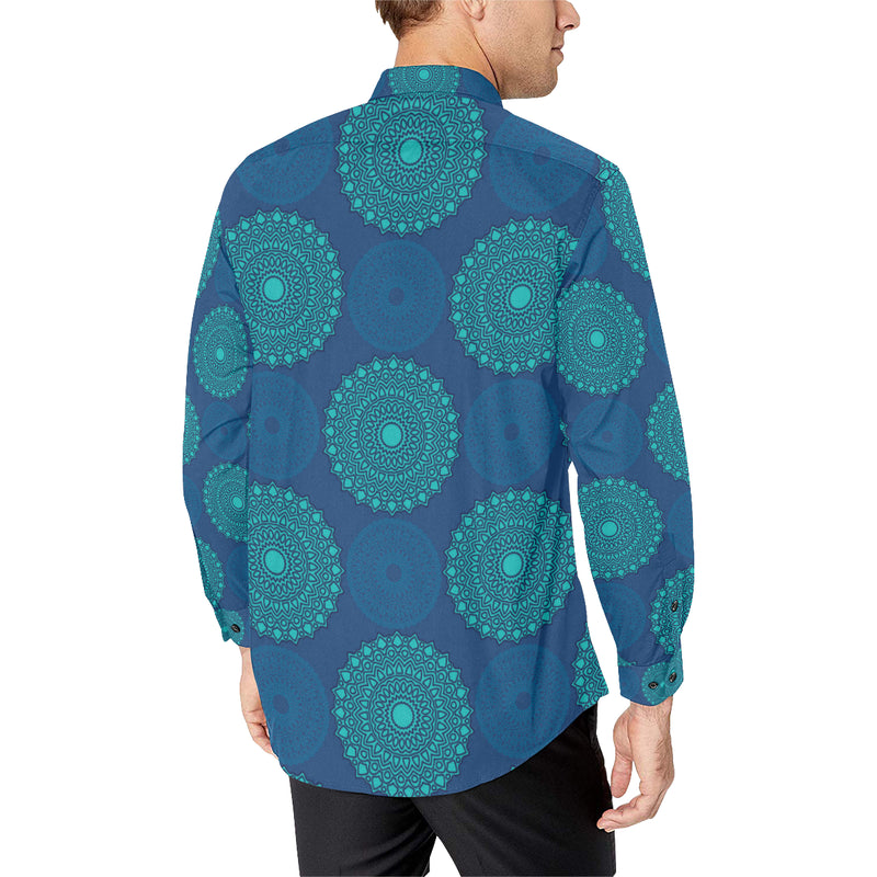 Medallion Pattern Print Design 04 Men's Long Sleeve Shirt