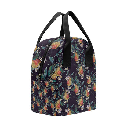 Pear Pattern Print Design PE02 Insulated Lunch Bag