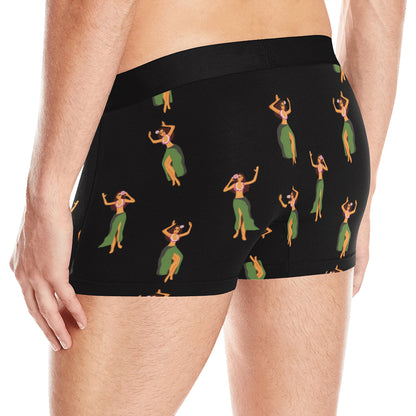 Hula Dancers Girl Pattern Print Design 01 Men's Boxer Briefs