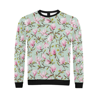 Magnolia Pattern Print Design MAG04 Men Long Sleeve Sweatshirt
