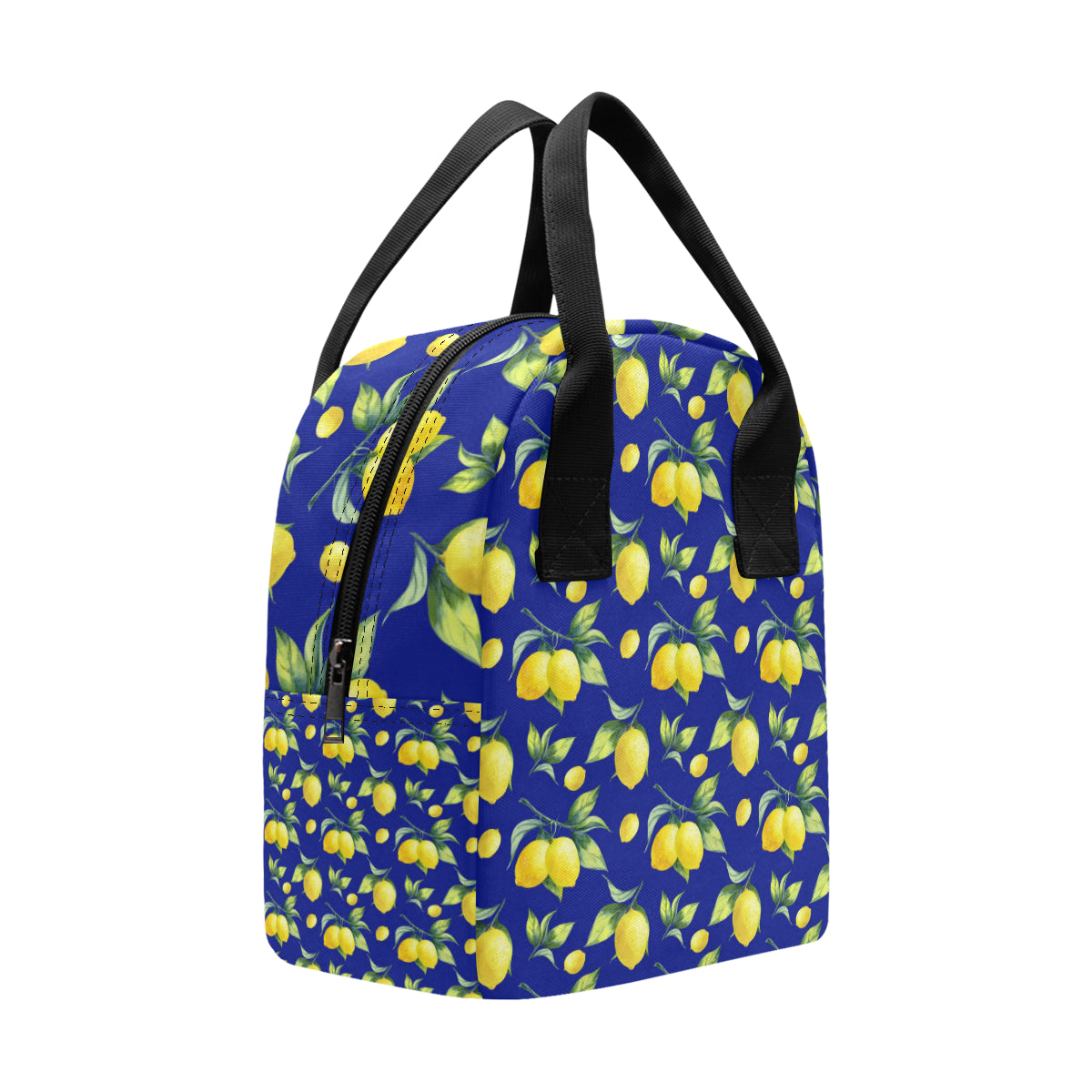 Lemon Pattern Print Design LM06 Insulated Lunch Bag