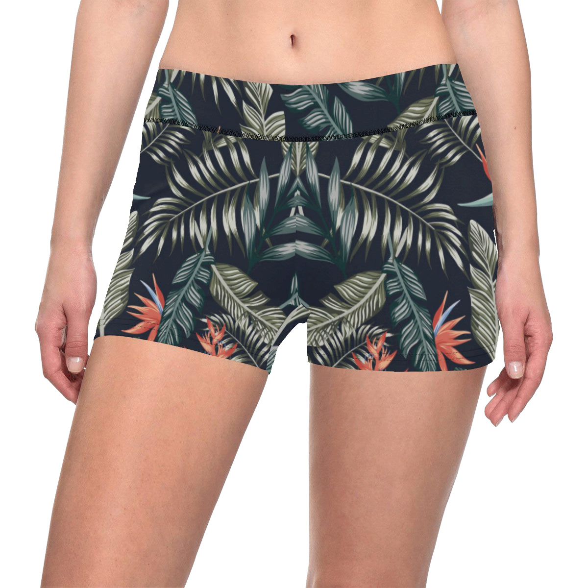 Bird Of Paradise Pattern Print Design BOP02 Yoga Shorts