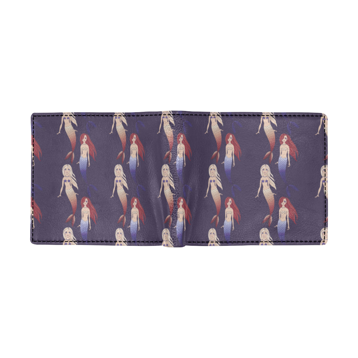 Mermaid Pattern Print Design 02 Men's ID Card Wallet