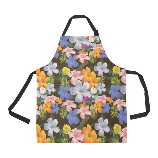 Plumeria Pattern Print Design PM03 Apron with Pocket