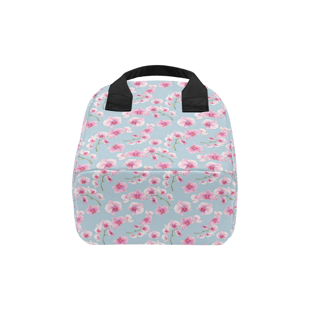 Orchid Pink Pattern Print Design OR01 Insulated Lunch Bag