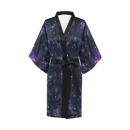 Cosmic Pattern Print Design 03 Women's Short Kimono