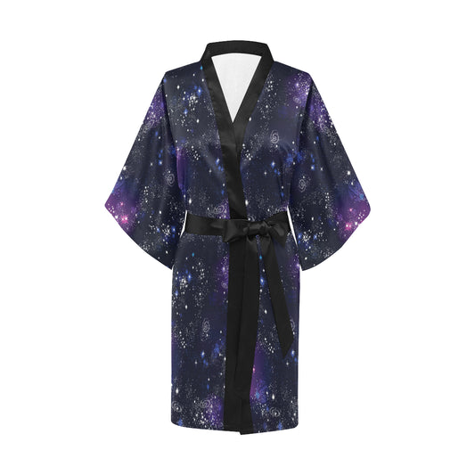 Cosmic Pattern Print Design 03 Women's Short Kimono