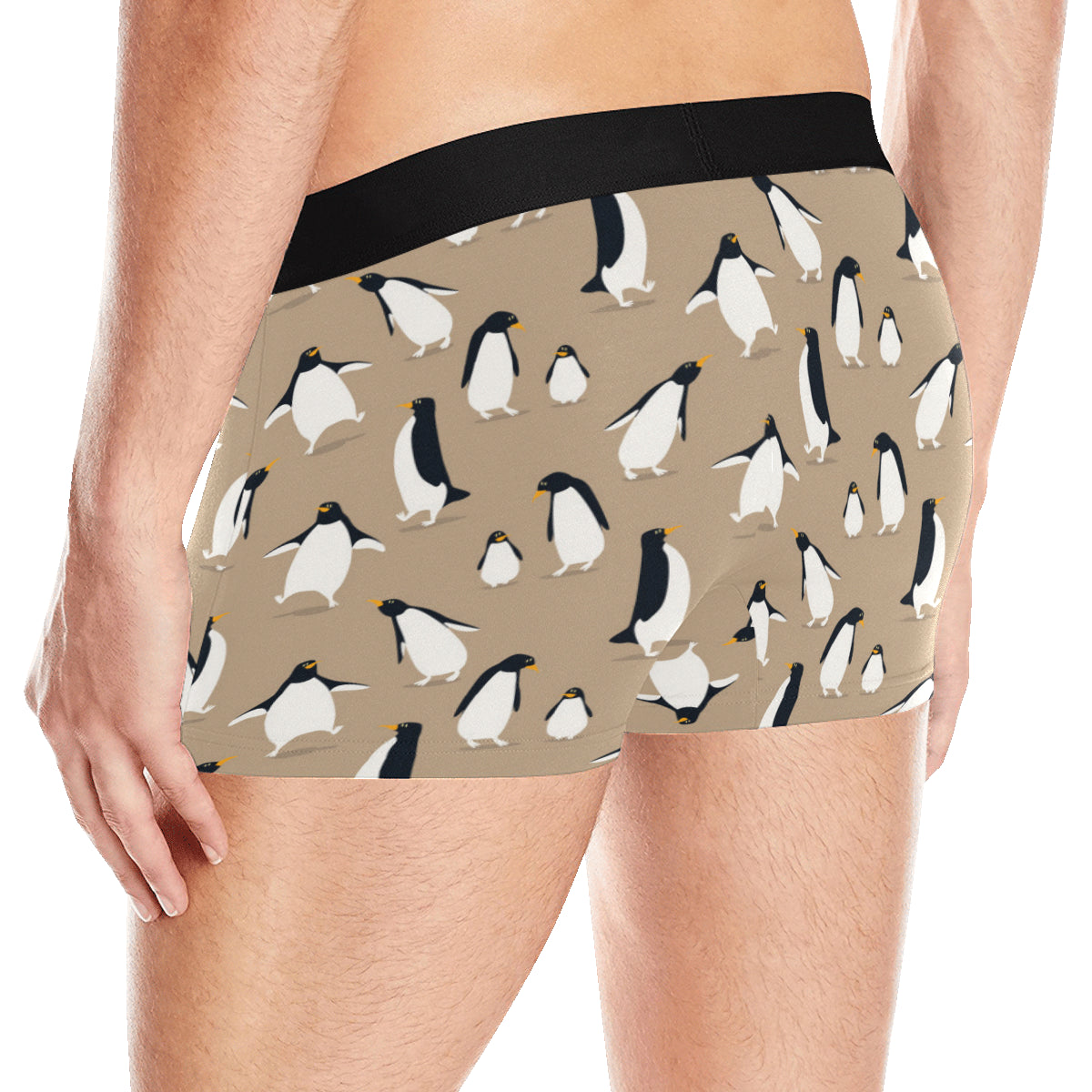 Penguin Pattern Print Design A01 Men's Boxer Briefs