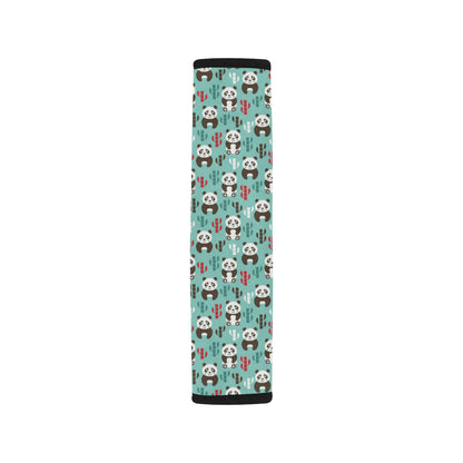 Panda Bear Cute Themed Print Car Seat Belt Cover