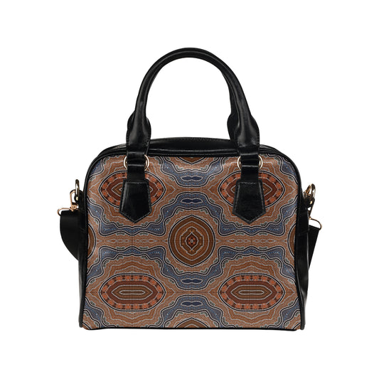 Aboriginal Pattern Print Design 01 Shoulder Handbag