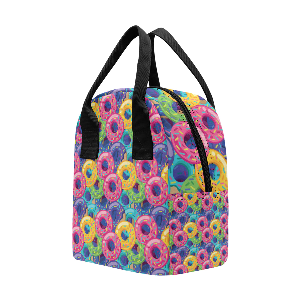 Donut Pattern Print Design DN010 Insulated Lunch Bag