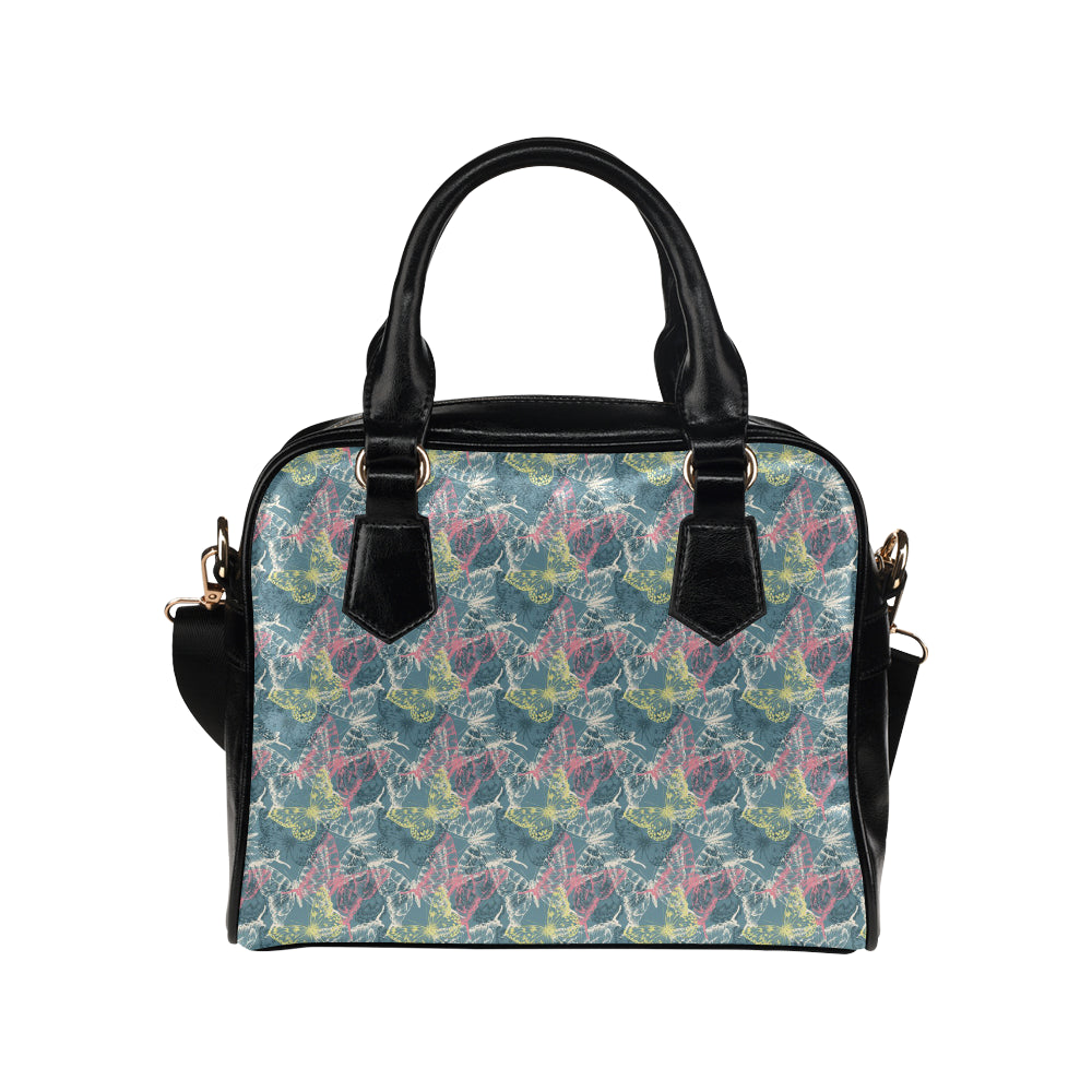 Butterfly Pattern Print Design 01 Shoulder Handbag