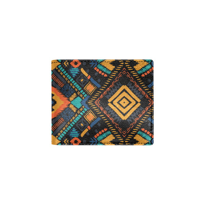 Kente Pattern Print Design 04 Men's ID Card Wallet