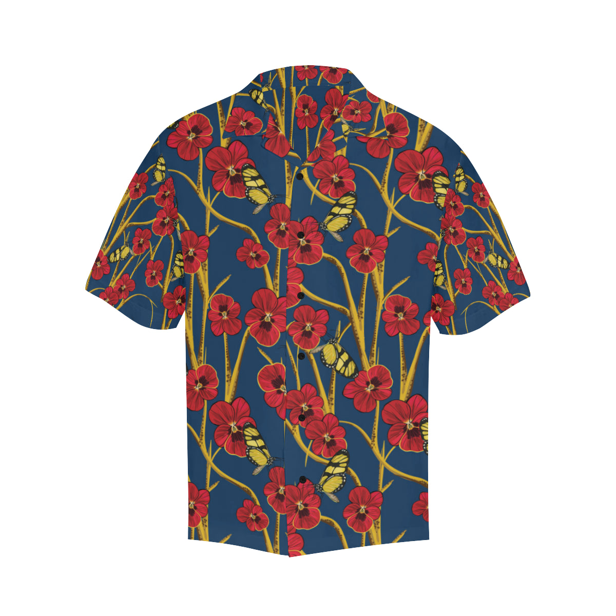 Pansy Pattern Print Design A01 Men's Hawaiian Shirt