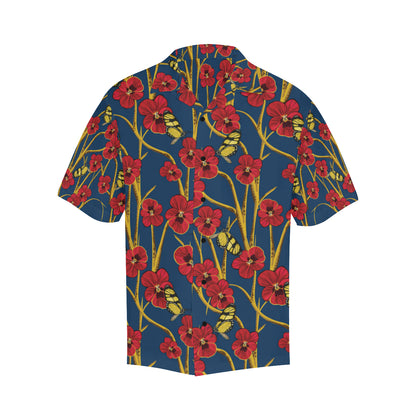 Pansy Pattern Print Design A01 Men's Hawaiian Shirt