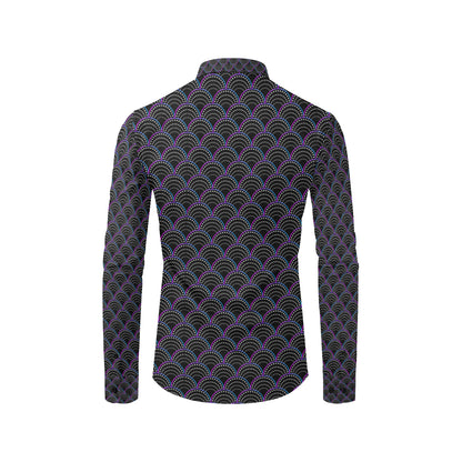 Mermaid Pattern Print Design 09 Men's Long Sleeve Shirt