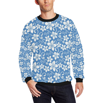 Hibiscus Pattern Print Design HB09 Men Long Sleeve Sweatshirt