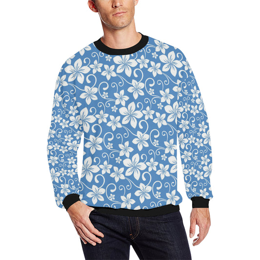 Hibiscus Pattern Print Design HB09 Men Long Sleeve Sweatshirt