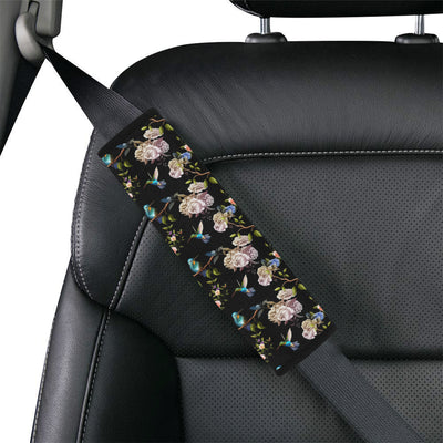Hummingbird Flower Themed Print Car Seat Belt Cover