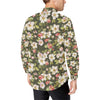 Apple blossom Pattern Print Design AB01 Men's Long Sleeve Shirt