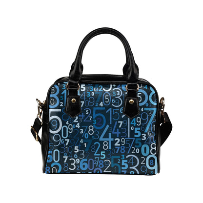 Number Pattern Print Design A02 Shoulder Handbag