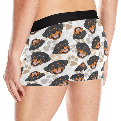 Rottweiler Pattern Print Design A03 Men's Boxer Briefs