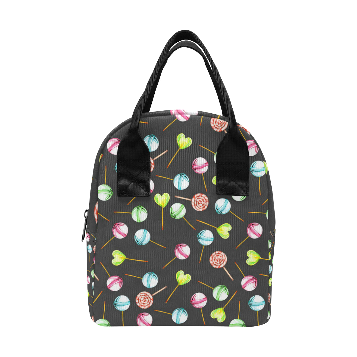 Lollipop Pattern Print Design LL02 Insulated Lunch Bag