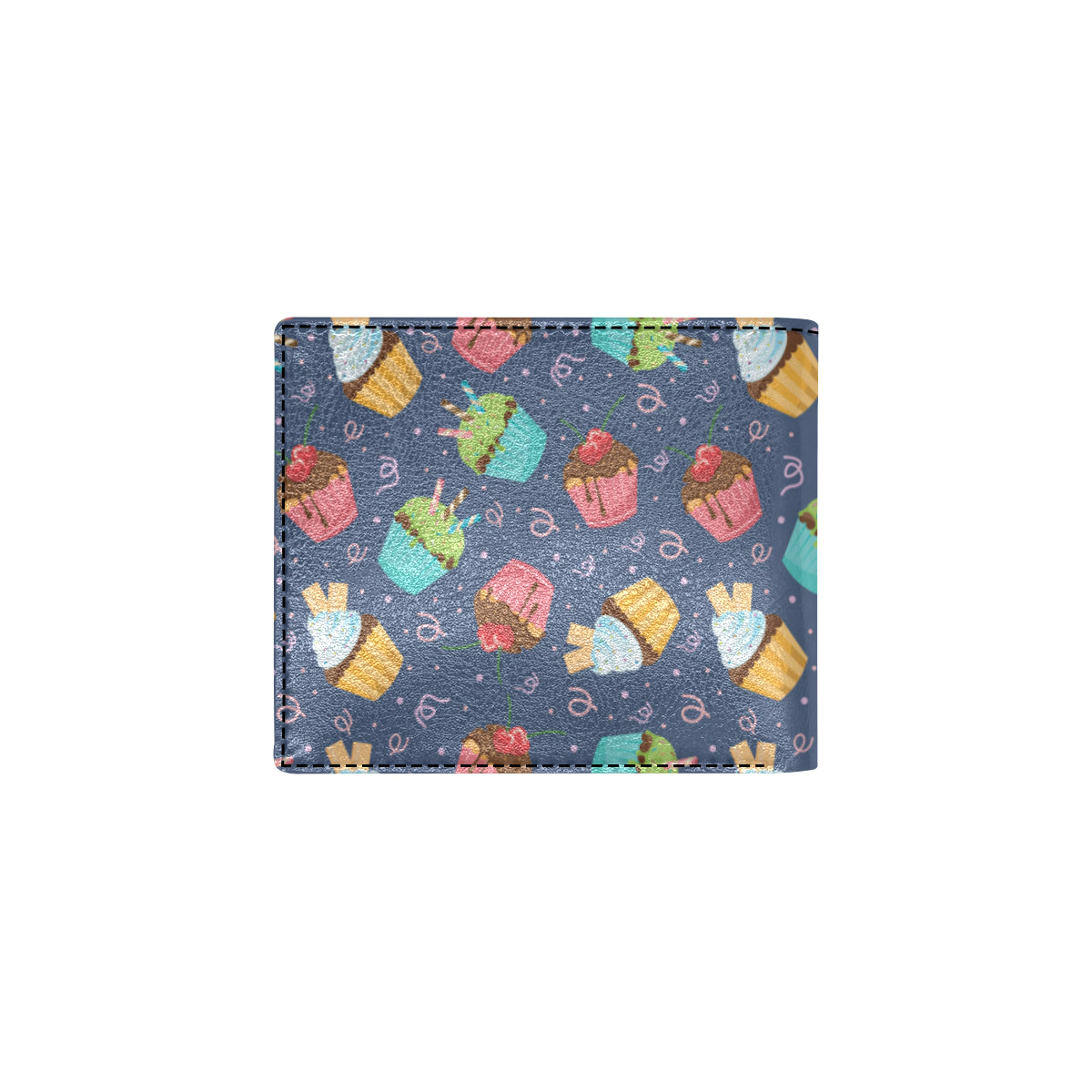 Cupcake Pattern Print Design 02 Men's ID Card Wallet