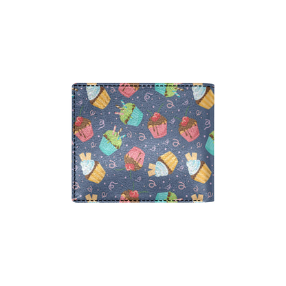 Cupcake Pattern Print Design 02 Men's ID Card Wallet