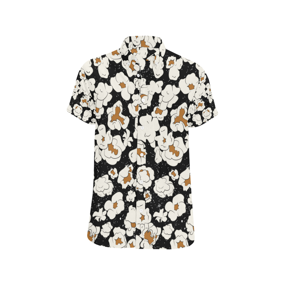 Popcorn Pattern Print Design A02 Men's Short Sleeve Button Up Shirt