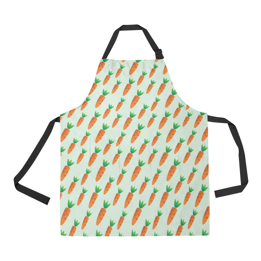 Carrot Pattern Print Design 05 Apron with Pocket