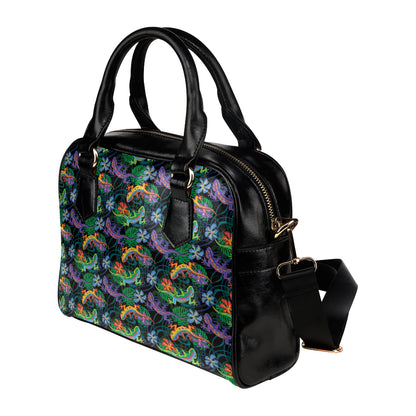 Gecko Colorful Pattern Print Design 01 Shoulder Handbag