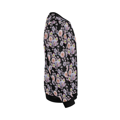 Dahlia Pattern Print Design DH012 Men Long Sleeve Sweatshirt