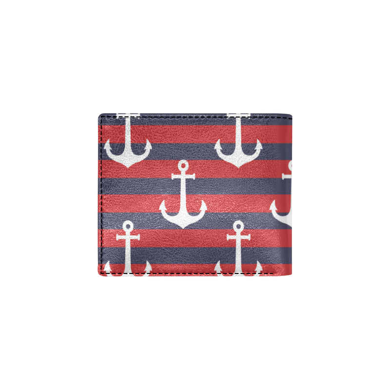 Nautical Pattern Print Design A05 Men's ID Card Wallet