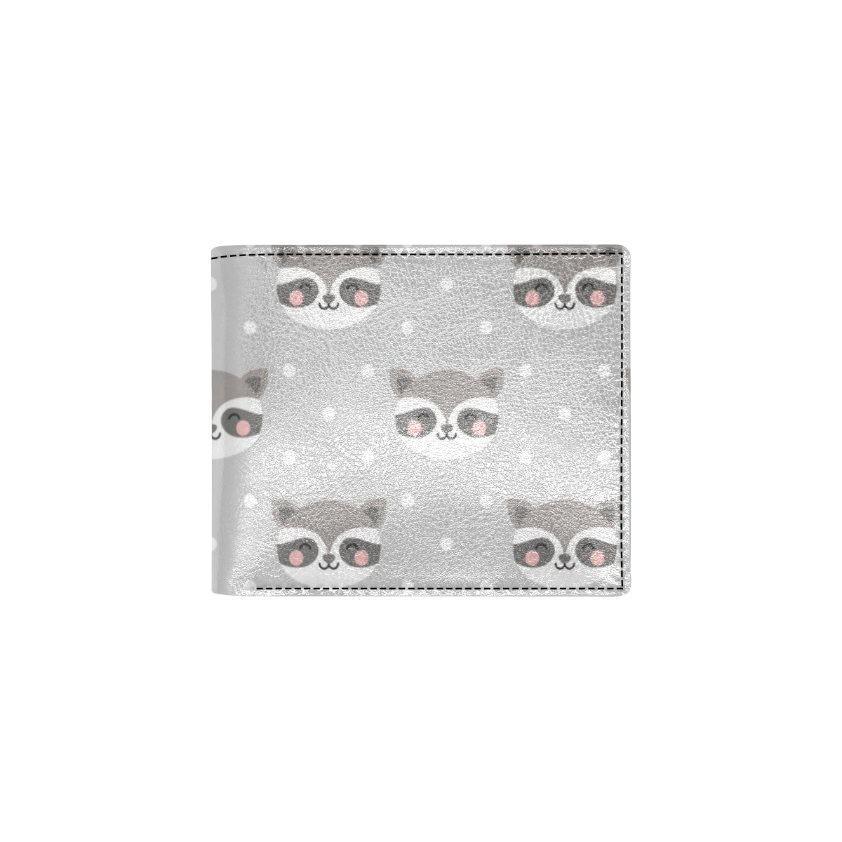 Raccoon Pattern Print Design A04 Men's ID Card Wallet